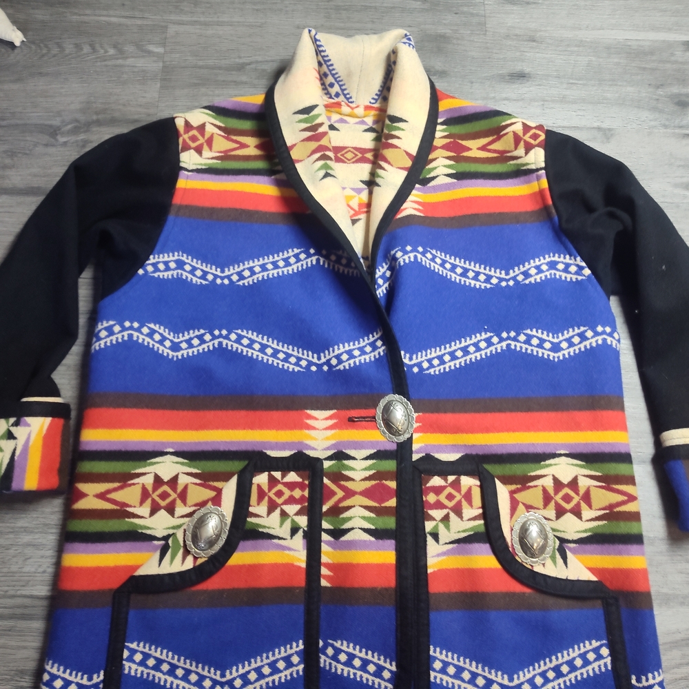 Southwestern Style Buttoned Coat
